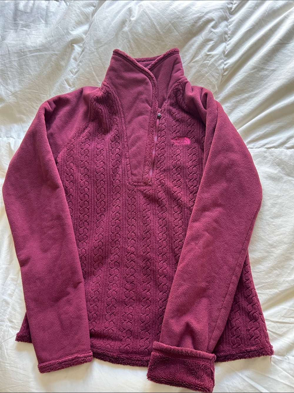 The North Face Women's Plum Quarter-Zip Teddy Fleece Jacket